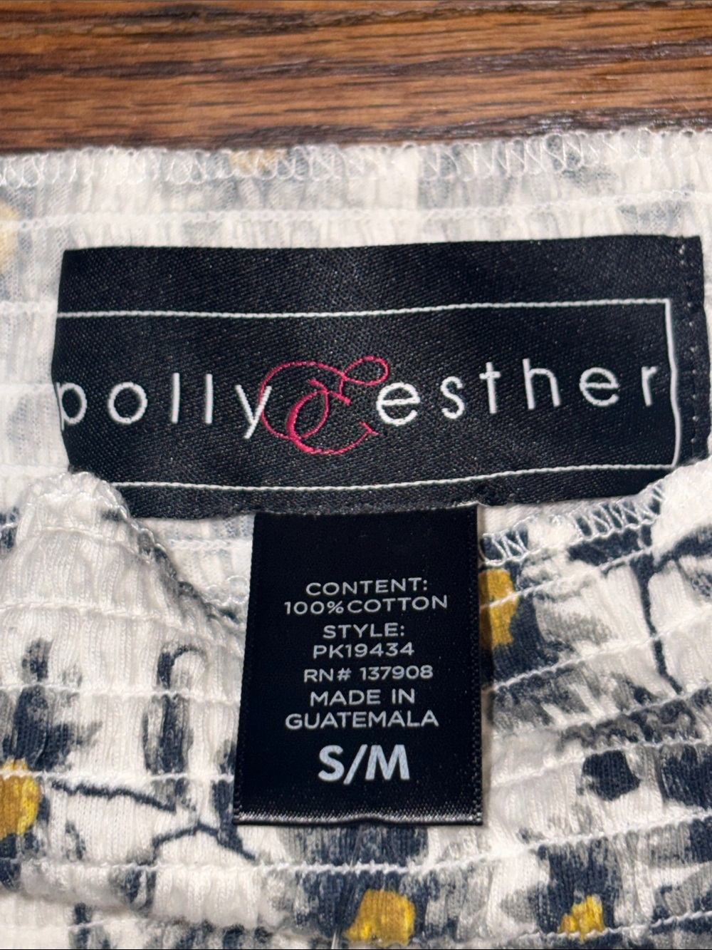 Poly & Ester For Rue. 21 Smocked & Cropped Tube Top With Daisy Print NEW! - Picture 3 of 5